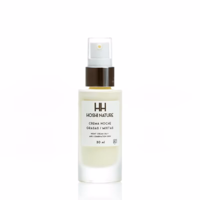bote de crema de noche para pieles grasas y mixtas de Hoshi